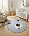 Playful Threads Jute Collection Area Rug - Tanglewood Round Gray  lifestyle 73