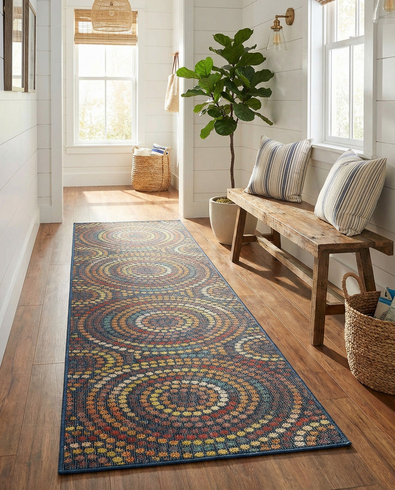 Coastal Terrace Collection Area Rug -  Lagoon Runner Multi  lifestyle 45