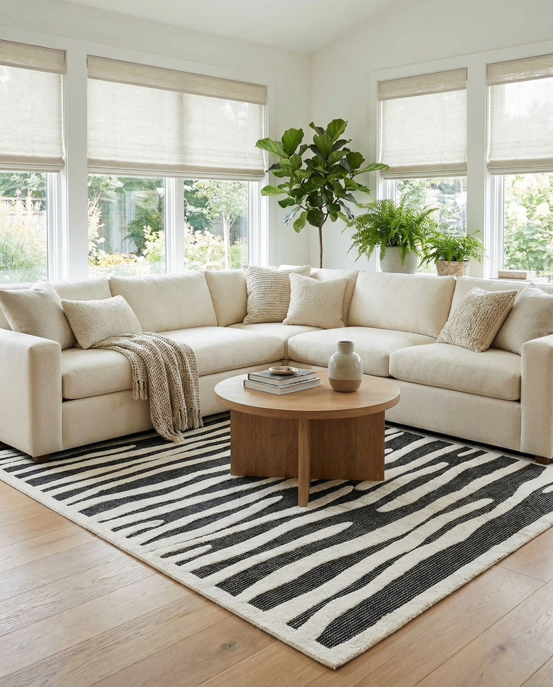 Monochrome Collection Area Rug - Slate Rectangle Gray  lifestyle 12