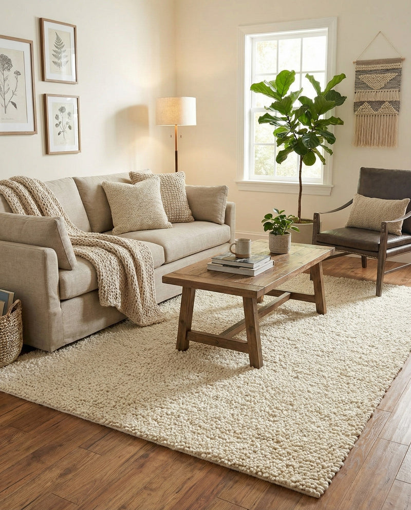 Wellington Luxe Shag Collection Area Rug - Kapiti Rectangle Moroccan Ivory  lifestyle 11