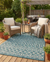 Savannah Pergola Collection Area Rug -  Pergola (Teal) Rectangle Teal  lifestyle 9