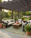 Savannah Pergola Collection Area Rug -  Pergola (Green) Square Green  lifestyle 54