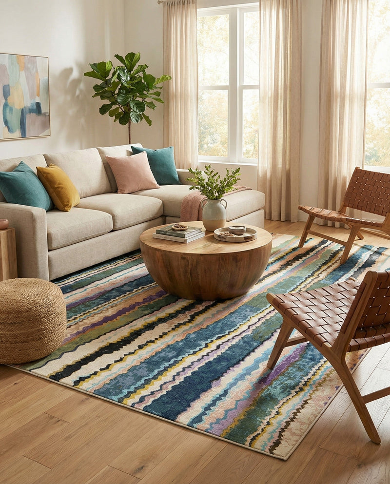 Urban Terrace Collection Area Rug -  Capri Rectangle Multi  lifestyle 7