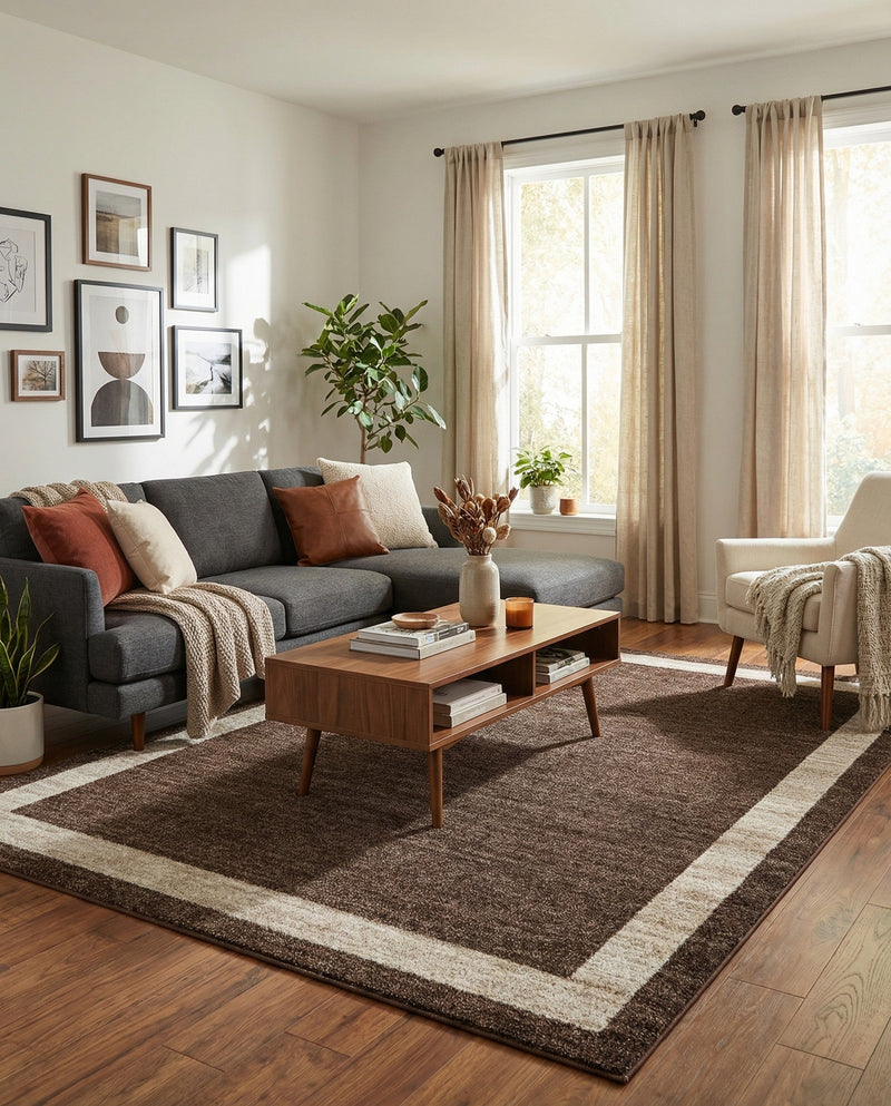 Studio Haven Collection Area Rug -  Alcove (Brown) Rectangle Brown  lifestyle 5