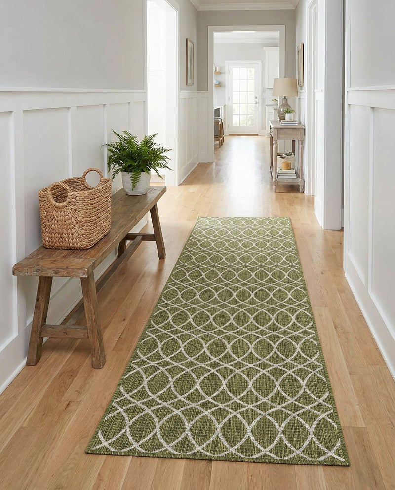 Savannah Pergola Collection Area Rug -  Pavilion (Green) Runner Green  lifestyle 39