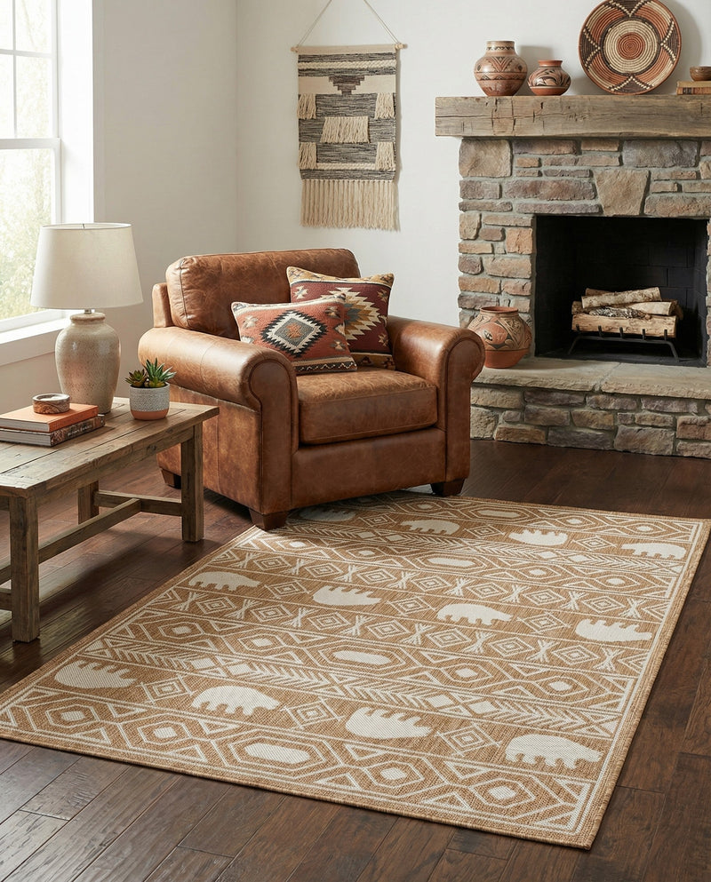 Mesa Oasis Rugs Collection Area Rug - Sundown Rectangle Taupe  lifestyle 15