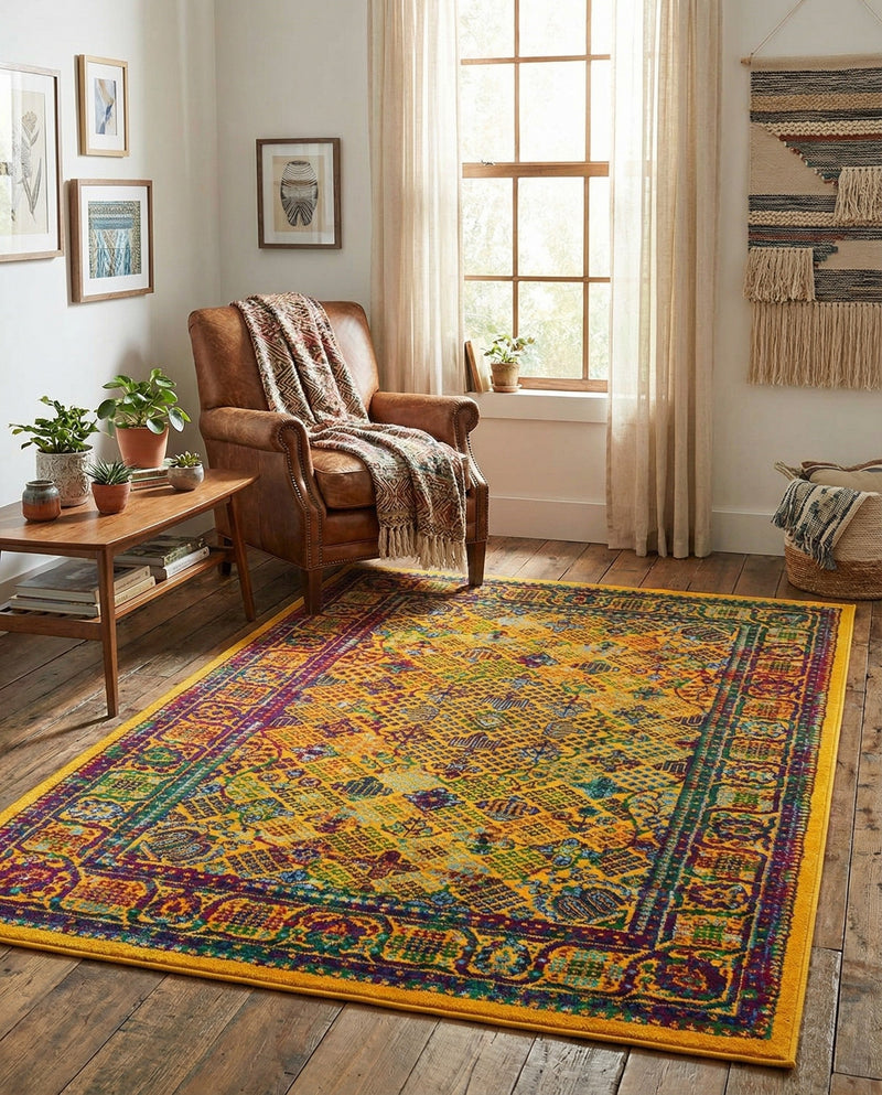 Caribbean Cove Collection Area Rug -  Mustique Rectangle Multi  lifestyle 15