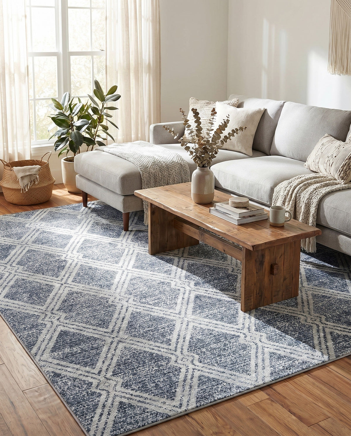 Aegean Elegance Washables Collection Area Rug -  Tinos Square Ivory  lifestyle 198