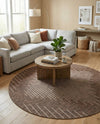 Urban Terrace Collection Area Rug -  Chelsea (Brown) Round Brown  lifestyle 64