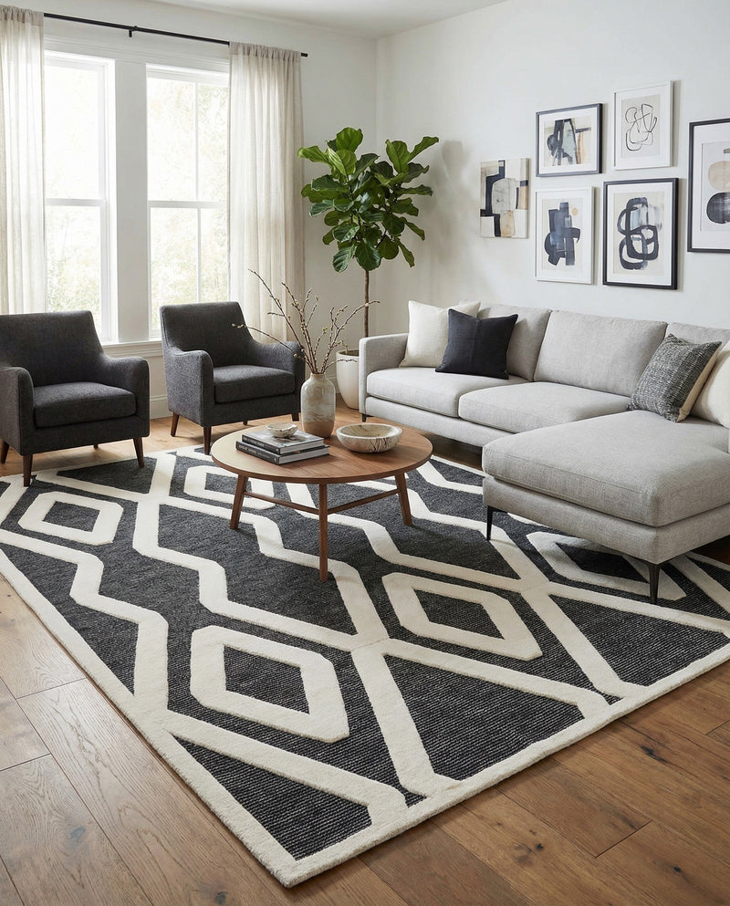 Monochrome Collection Area Rug -  Glacier Rectangle Gray  lifestyle 15