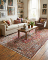Bazaar Chic Collection Area Rug -  Khouribga Rectangle Rust Red  lifestyle 13