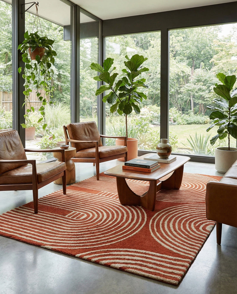 Briarwood Looms Collection Area Rug -  Multiton Rectangle Orange  lifestyle 3