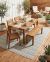 Seaside Stripes Collection Area Rug -  Boardwalk (Beige) Rectangle Beige  lifestyle 20