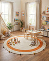 Playful Threads Jute Collection Area Rug - Tanglewood Round White  lifestyle 74