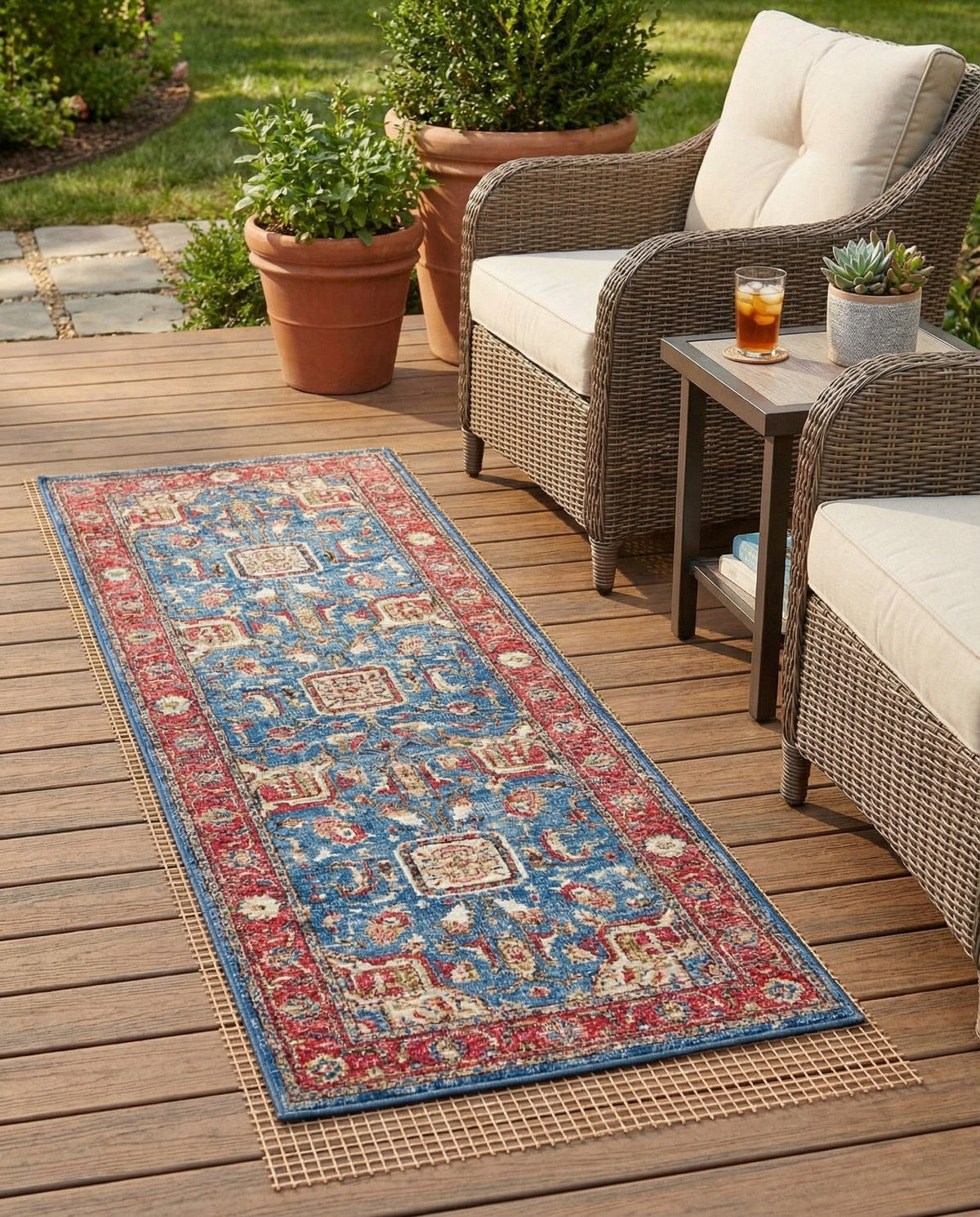 All-Weather Floor Shield Collection Rug Pad - Terracotta Runner Brown  lifestyle 32