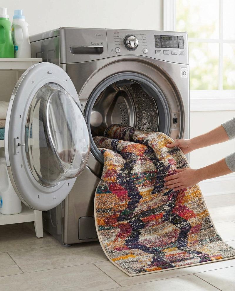 Colorburst Oasis Collection Area Rug -  Mirage Runner Multi  lifestyle 56