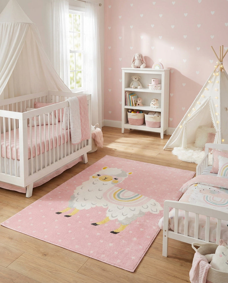 Wonder Tykes Collection Area Rug -  Marvel Rectangle Pink  lifestyle 16