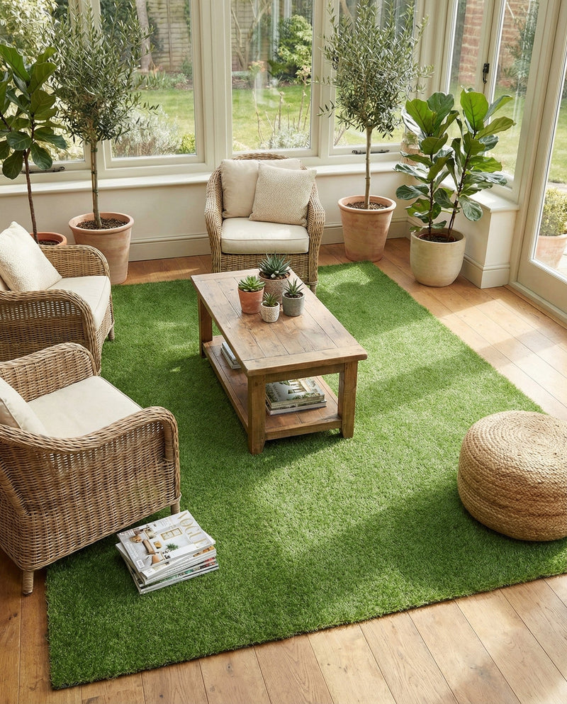 Meadow Retreat Collection Area Rug - Glen Rectangle Green  lifestyle 29