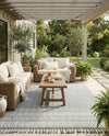 Sustainable Nomad Terrace Collection Area Rug - Reef Rectangle Cool Gray  lifestyle 42