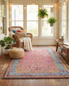 Patio Heritage Collection Area Rug -  Serenity Rectangle Vintage Salmon Coral  lifestyle 20