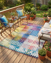 Urban Terrace Collection Area Rug -  Atrium Rectangle Multi  lifestyle 9