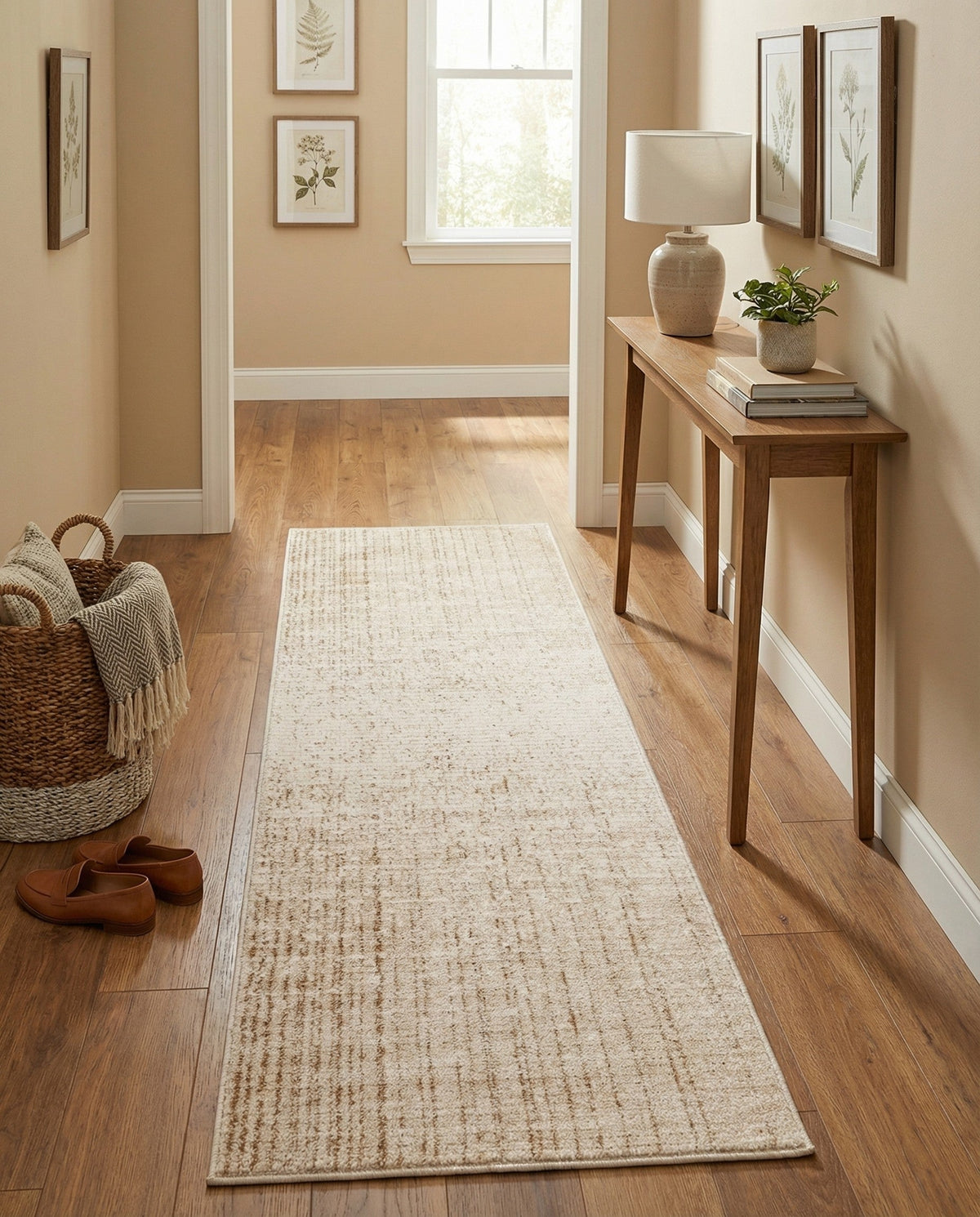 Jewel Oasis Collection Area Rug - Sapphire (Ivory) Runner Ivory  lifestyle 78