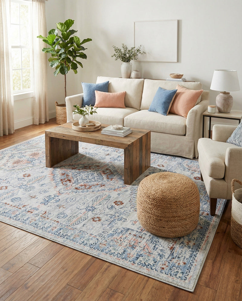 Aegean Elegance Washables Collection Area Rug -  Patmos Rectangle Ivory  lifestyle 3