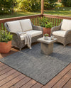 Seaside Serenity Collection Area Rug - Veranda (Black) Rectangle Black  lifestyle 25