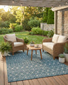 Savannah Pergola Collection Area Rug -  Pergola (Teal) Rectangle Teal  lifestyle 26