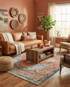 Savannah Soiree Collection Area Rug - Serengeti (Rust Red) Rectangle Rust Red  lifestyle 6
