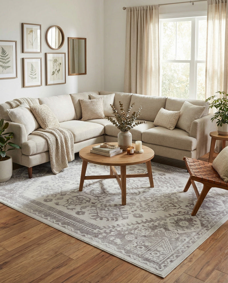 Cambridge Classics Collection Area Rug -  Fitzwilliam (Cream) Rectangle Cream  lifestyle 13