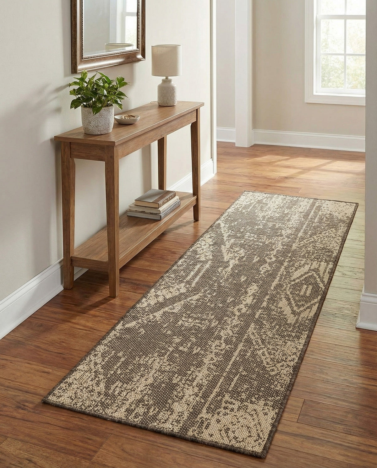 Sahara Sands Collection Area Rug -  Berenice Runner Natural and Brown  lifestyle 46