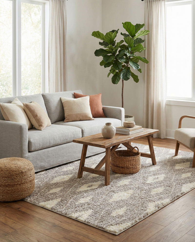 Sienna Collection Area Rug - Umbria Rectangle Cloud Gray  lifestyle 52