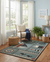 Seaside Haven Rugs Collection Area Rug -  Anchorage Rectangle Blue  lifestyle 11