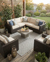 Garden Lattice Charm Collection Area Rug -  Pergola (Grey) Rectangle Grey  lifestyle 9