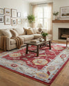 Arcadia Rugs Collection Area Rug - Eden (Red) Rectangle Red  lifestyle 19