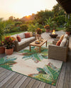 Seaside Blooms Collection Area Rug -  Fern Rectangle Multi  lifestyle 46