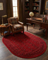 Samarkand Elegance Collection Area Rug -  Konye-Urgench Oval Red  lifestyle 52