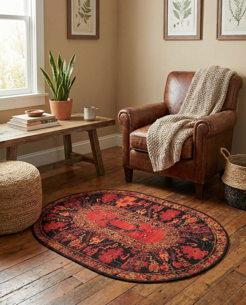 Safari Escape Rugs Collection Area Rug - Serengeti Oval Multi  lifestyle 79