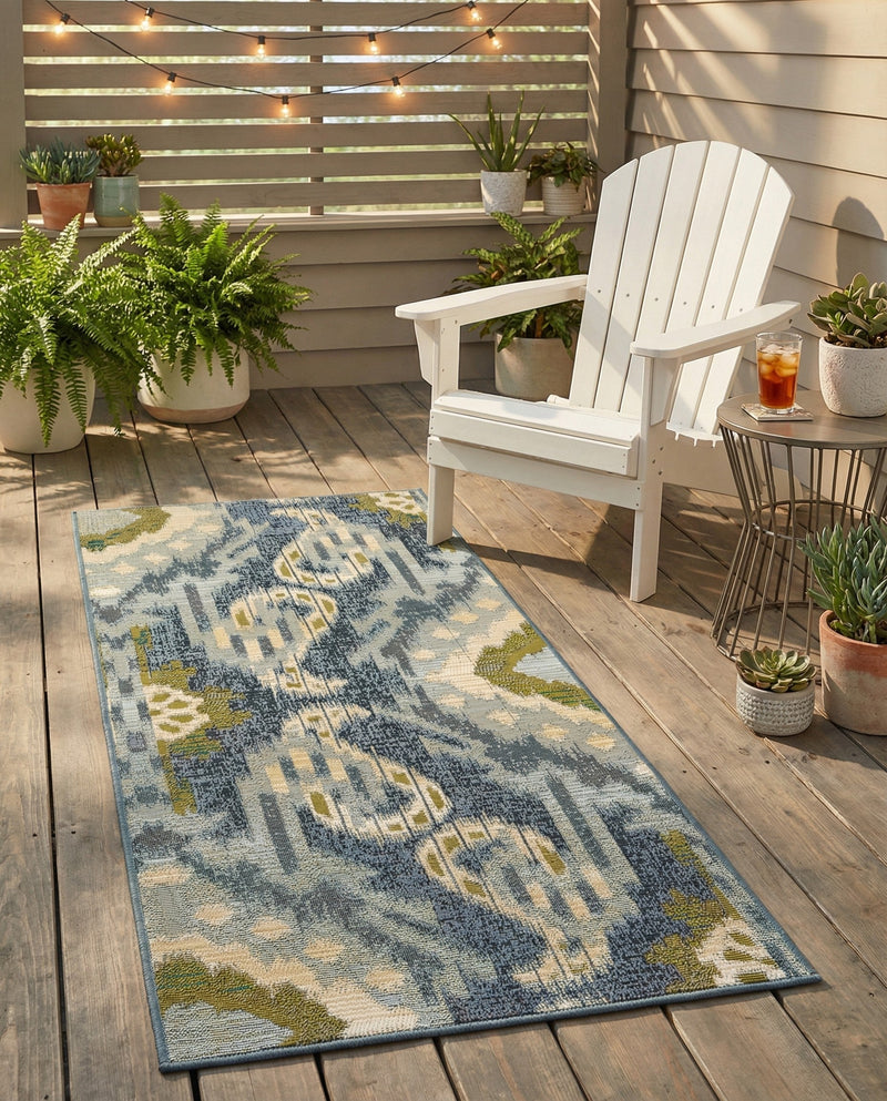 Urban Terrace Collection Area Rug -  Vista Runner Blue  lifestyle 41