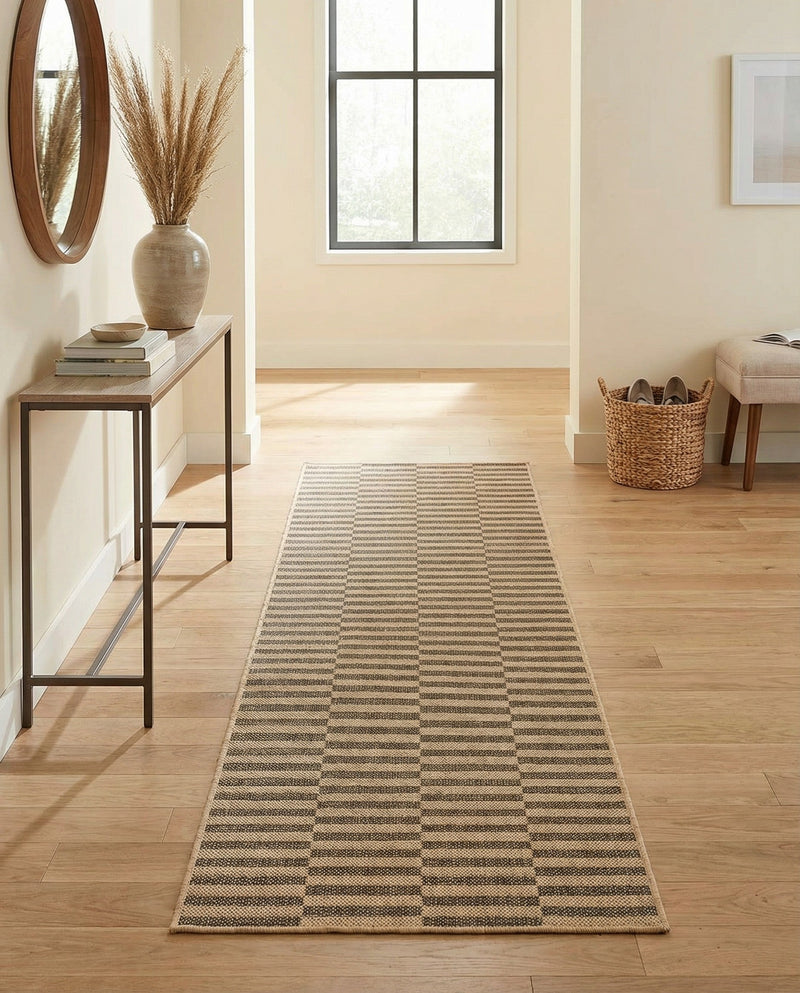 Sahara Sands Collection Area Rug -  Akhetaten Runner Natural and Brown  lifestyle 39