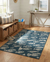 Seaside Haven Rugs Collection Area Rug -  Oceanview Rectangle Blue  lifestyle 4