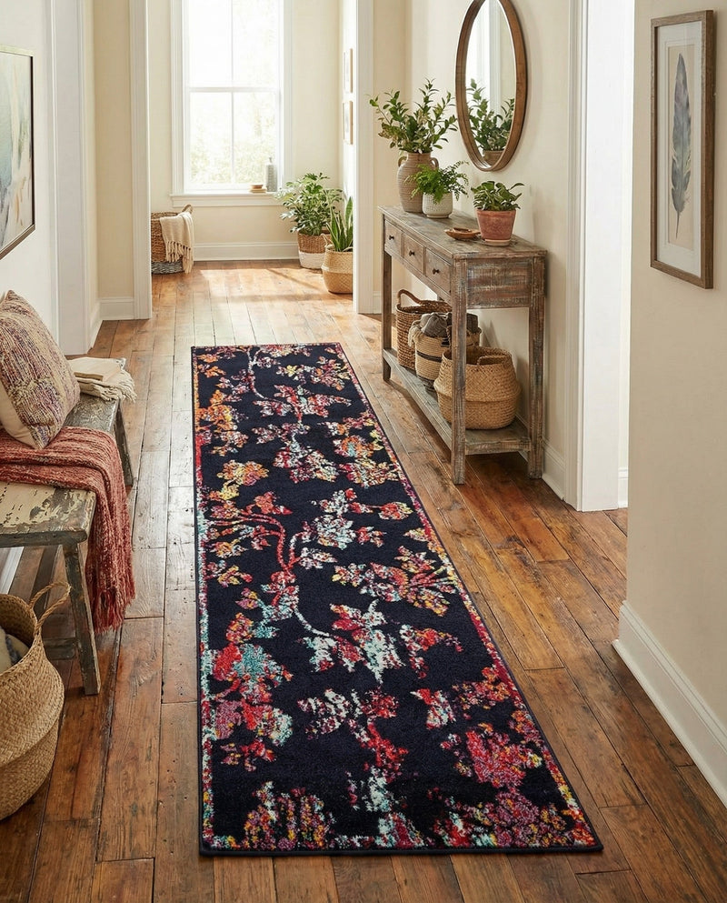 Brighton Terrace Collection Area Rug -  Roedean Runner Navy Blue  lifestyle 44