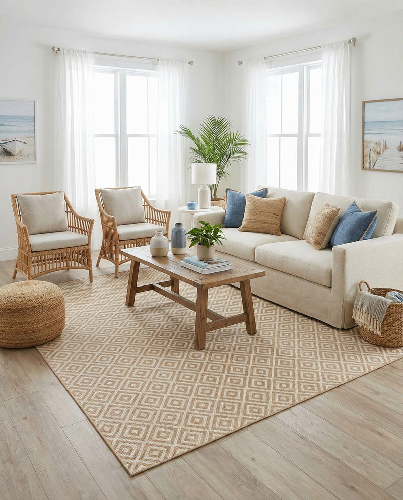 Urban Oasis Rugs Collection Area Rug -  Rooftop (Beige) Rectangle Beige  lifestyle 6
