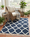 Sahara Chic Collection Area Rug -  Tuareg Rectangle Blue  lifestyle 50