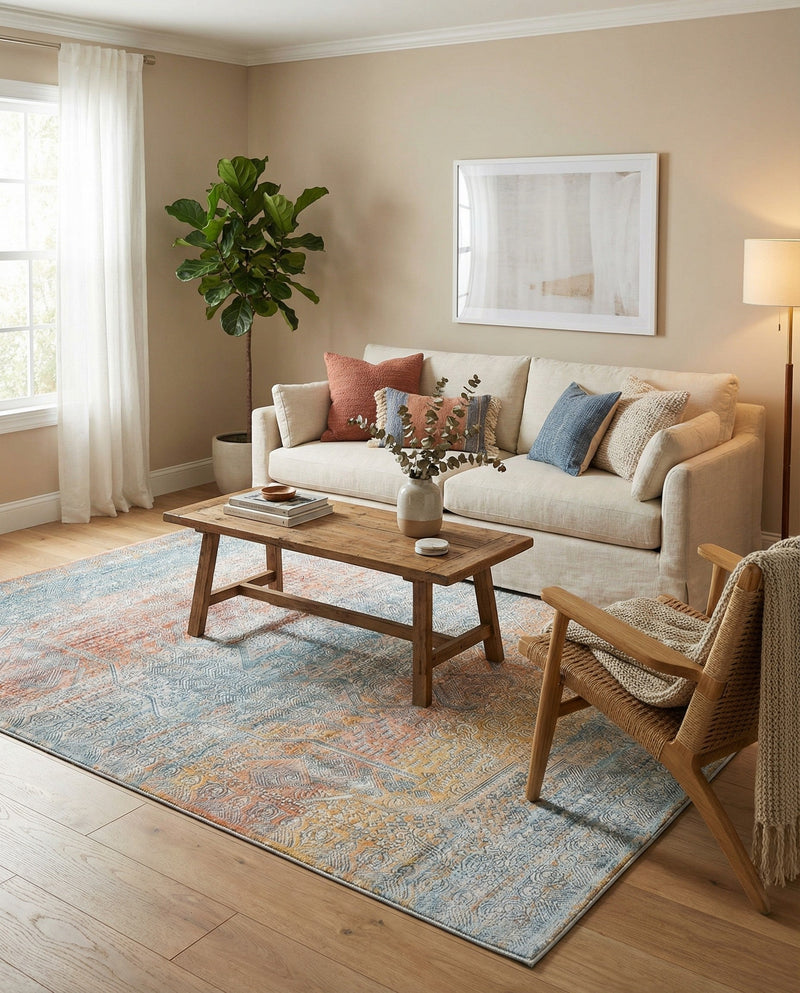 Coastal Haven Collection Area Rug -  Oceania Rectangle Multi  lifestyle 13