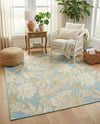 Seaside Blooms Collection Area Rug -  Shalimar Rectangle Soft Blue  lifestyle 8