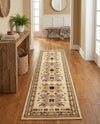 Tabriz Tapestries Collection Area Rug - Azerbaijan (Ivory) Runner Ivory  lifestyle 53