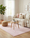 Mediterranean Lattice Collection Area Rug - Santorini (Pink) Square Pink  lifestyle 53