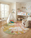 Wonder Tykes Collection Area Rug -  Flutter Round Multi  lifestyle 54